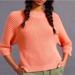 Maeve by Anthropologie pink knit sweater